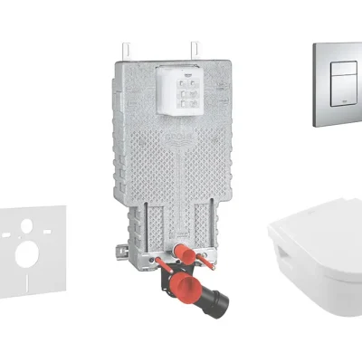 Grohe Uniset - komplekts piekaramajam WC + WC un sēdeklis Villeroy & Boch 38643SET-KB