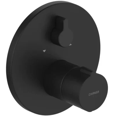 Hansa Home - zemapmetuma termostata maisītājs, 2 patērētājiem, matēti melns 8862904533