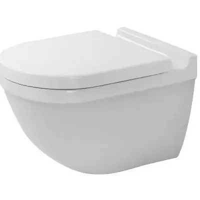 Duravit Starck 3 - piekaramais WC, Rimless, ar WonderGliss, Alpu balts 25270900001