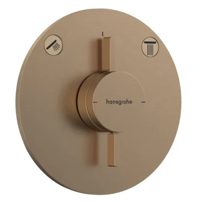 Hansgrohe DuoTurn S - zemapmetuma maisītājs, 2 patērētājiem, birstēts bronzas tonis 75418140