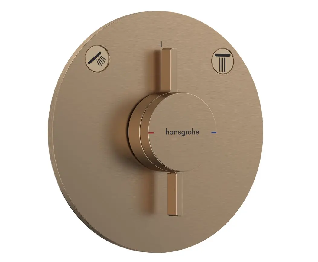 Hansgrohe DuoTurn S - zemapmetuma maisītājs, 2 patērētājiem, birstēts bronzas tonis 75418140