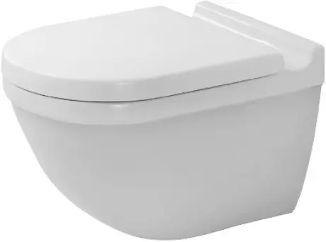 Duravit Starck 3 - pie sienas stiprināms WC, Rimless, balts 2527090000