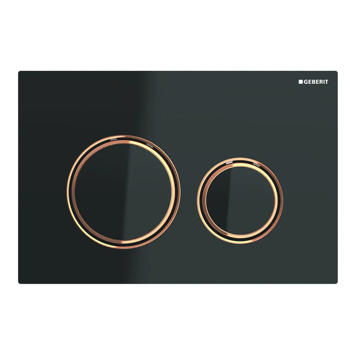 Geberit Sigma21 - vadības plate, 2 apjomu skalošana, melns/sarkanais zelts 115.650.SJ.1