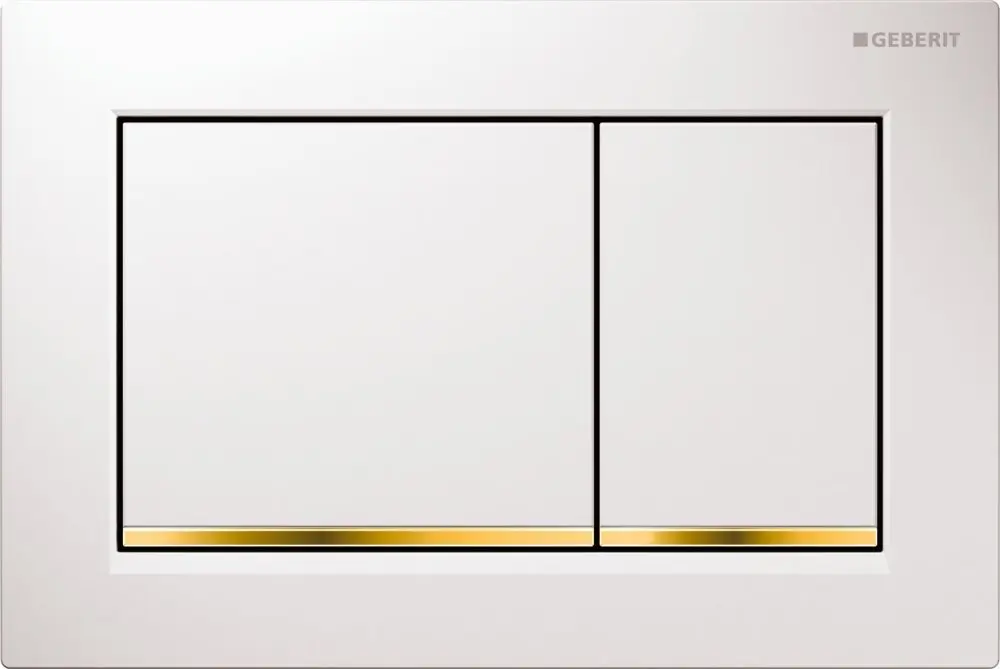Geberit Omega20 - vadības plate OMEGA20, balta / apzeltīta 115.080.KK.1