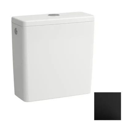 Laufen Lua - skalošanas tvertne, DualFlush, ūdens pieslēgums aizmugurē, melns matēts H8270817169711