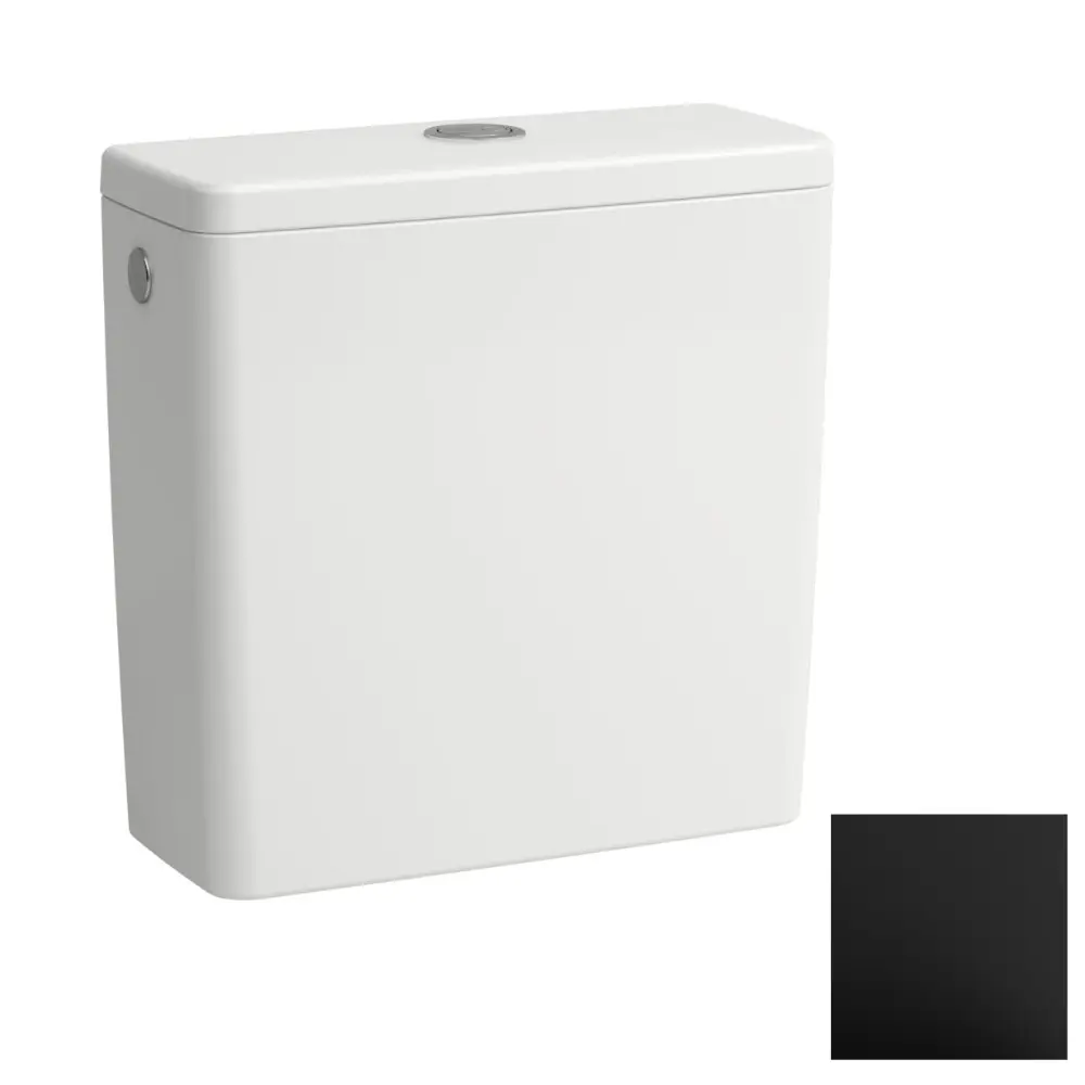 Laufen Lua - skalošanas tvertne, DualFlush, ūdens pieslēgums sānos, melns matēts H8270827169721