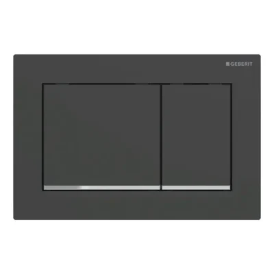 Geberit Omega20 - vadības plate, melns matēts/hroms spīdīgs 115.080.14.1