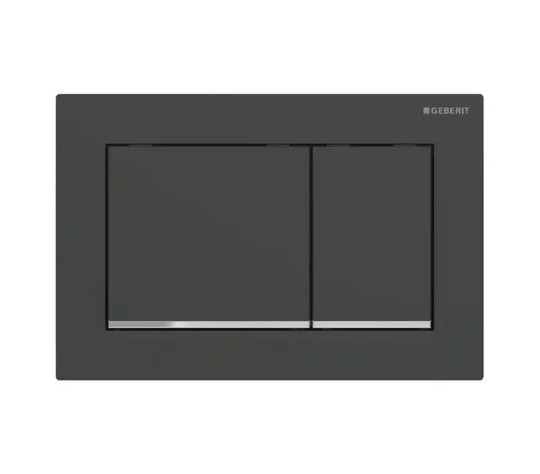Geberit Omega20 - vadības plate, melns matēts/hroms spīdīgs 115.080.14.1