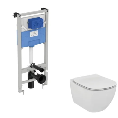 Ideal Standard ProSys - komplekts - priekšsienas elements ProSys, tualete un WC sēdeklis Tesi, Aquablade, SoftClose R038501
