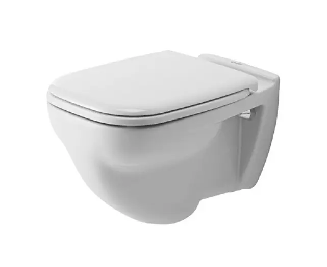 Duravit D-Code - pie sienas stiprināms WC ar plakano skalošanu, Alpu balts 22100900002