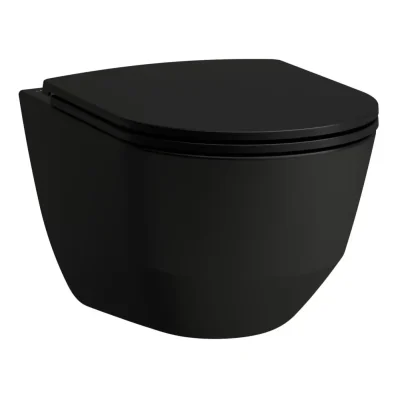Laufen Pro - pie sienas stiprināms WC, Rimless, matēti melns H8209667160001