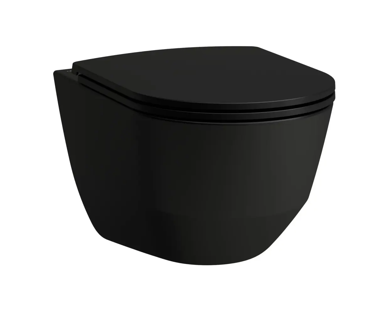 Laufen Pro - pie sienas stiprināms WC, Rimless, matēti melns H8209667160001