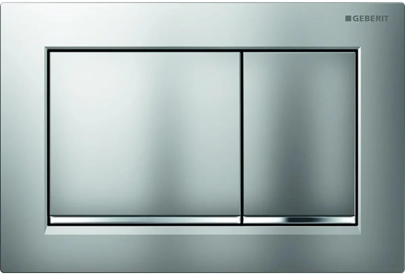 Geberit Omega20 - Vadības plate, Easy to clean, hroms matēts/hroms spīdīgs 115.080.JQ.1