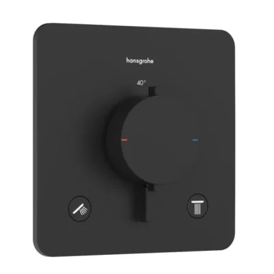 Hansgrohe Ecostat Comfort Q - zemapmetuma termostata maisītājs, 2 patērētājiem, melns matēts 33713670