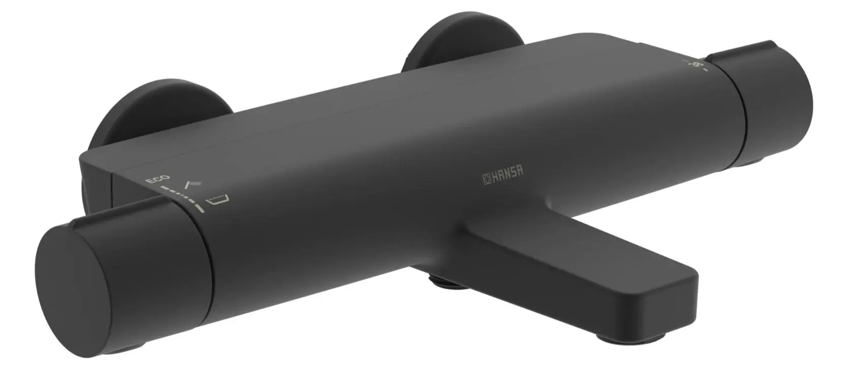 Hansa Optima - termostatisks vannas maisītājs, matēti melns 6513220133