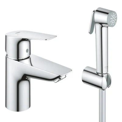 Grohe Start Edge - izlietnes maisītājs ar bidē dušu, hroms 23773001
