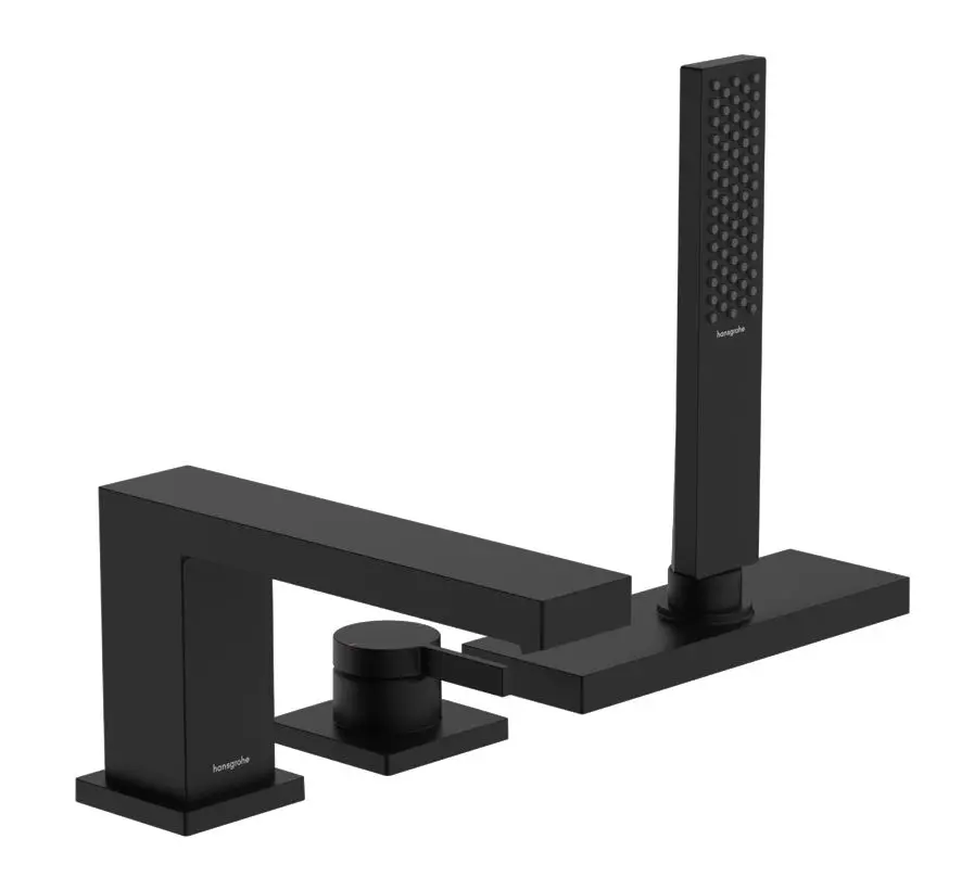Hansgrohe Tecturis E - vannas maisītājs vannas malai, 3 atveru montāža, sBox, melni matēts 73443670