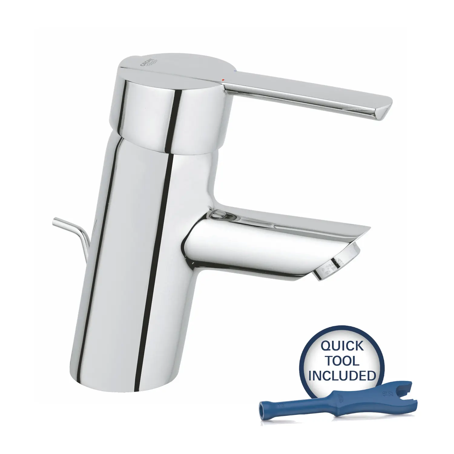 Grohe Feel - izlietnes maisītājs ar izteku, hroms 32557000