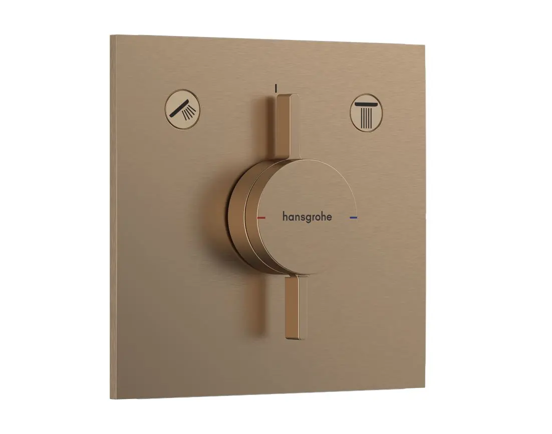 Hansgrohe DuoTurn E - zemapmetuma maisītājs, 2 patērētājiem, birstēta bronza 75417140