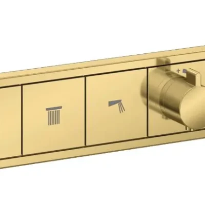 Hansgrohe RainSelect - zemapmetuma termostata maisītājs, 3 patērētājiem, zelts 15381990