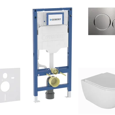 Geberit Duofix - komplekts priekšsienas elements, WC Oudee ar SoftClose sēdekli un Sigma20 vadības plati, nerūsējošais tērauds SANI11CA6101B