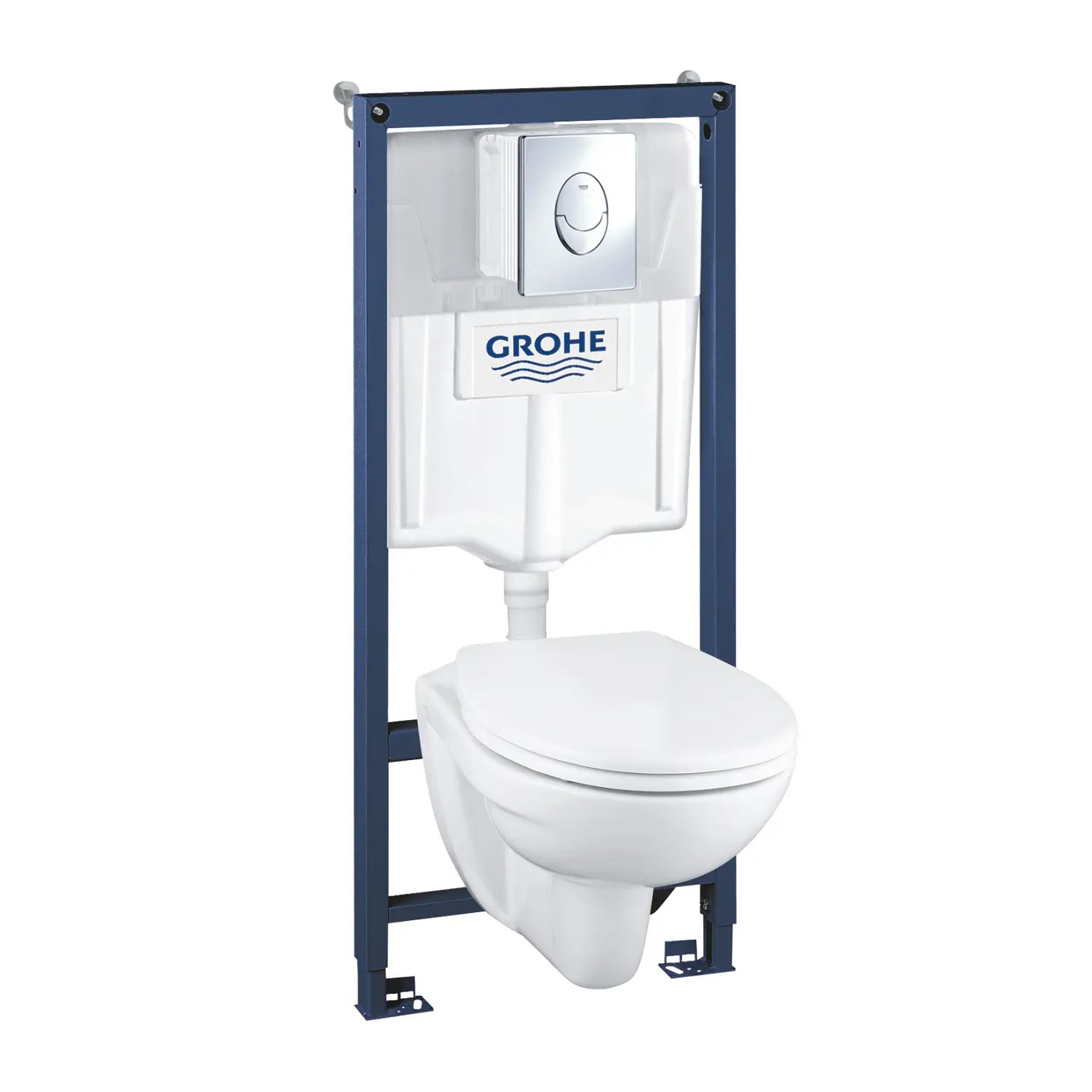 Grohe Solido - komplekts - montāžas elements piekaramajam WC + klozetam un WC sēdeklim SoftClose Bau Ceramic, vadības plate Skate Air, hromēts 39192000