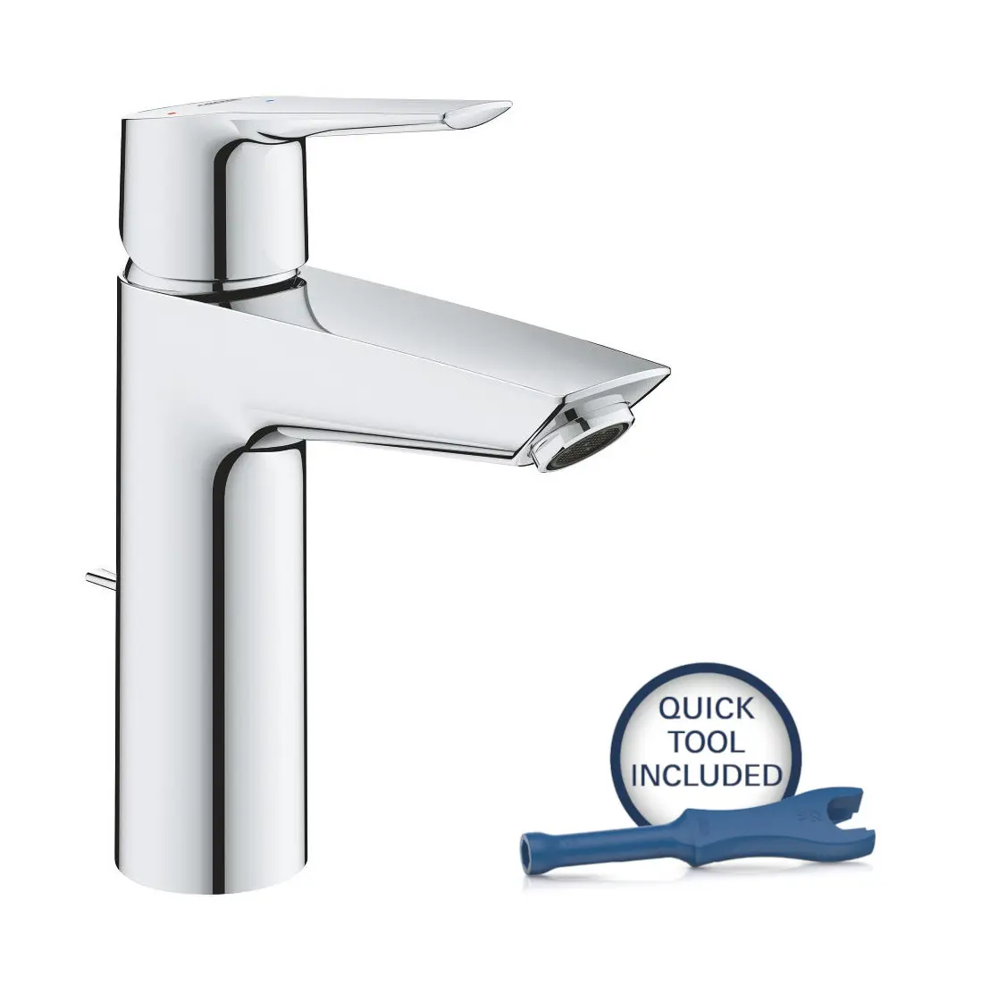 Grohe QuickFix Start - izlietnes maisītājs ar noteces komplektu, CoolStart, hroms 23552002