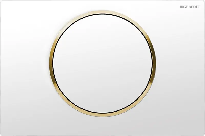 Geberit Sigma10 - vadības plate SIGMA10, balta / zelta 115.758.KK.5