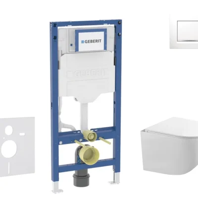 Geberit Duofix - komplekts priekšsienas elements, Gaia-WC ar Softclose sēdekli un Sigma20 vadības plati, balts/hroms SANI11CA3119B