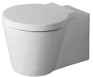 Duravit Starck 1 - pie sienas stiprināms klozetpods 410x575 mm, ar WonderGliss, balts 02100900641