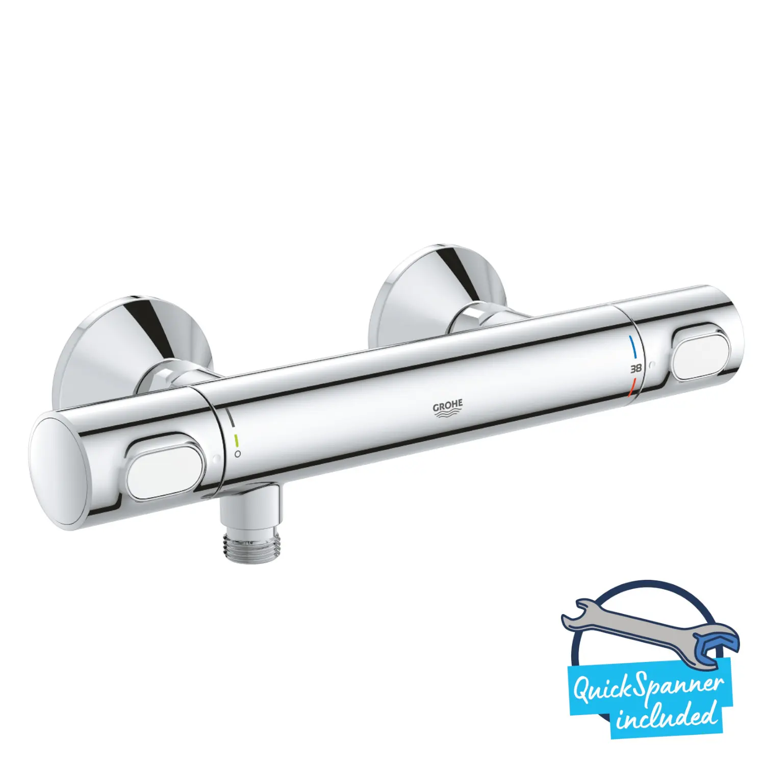 Grohe Precision Flow - termostatiskais dušas maisītājs, hromēts 34840000