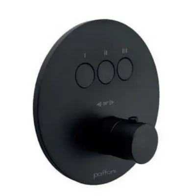 Paffoni Compact Box - zemapmetuma termostata maisītājs, 3 patēriņa ierīcēm, matēti melns CPT019NO