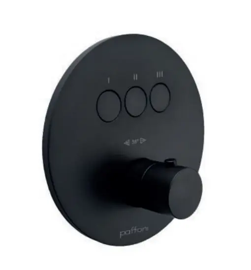 Paffoni Compact Box - zemapmetuma termostata maisītājs, 3 patēriņa ierīcēm, matēti melns CPT019NO