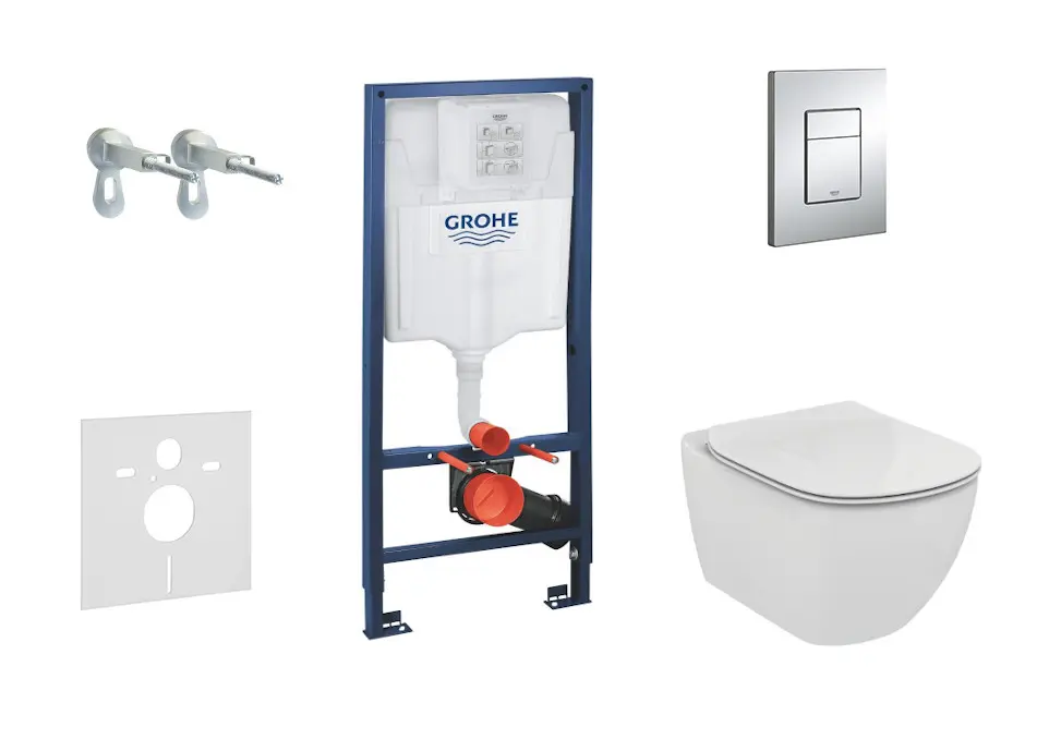 Grohe Rapid SL - komplekts piekaramajam WC + WC un sēdeklis Ideal Standard Tesi 38528SET-KF