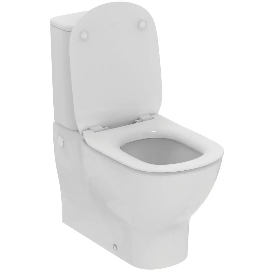 Ideal Standard Tesi - WC komplekts ar SoftClose sēdekli, Vario izvads, ūdens pieslēgums apakšā, AquaBlade, balts T371701