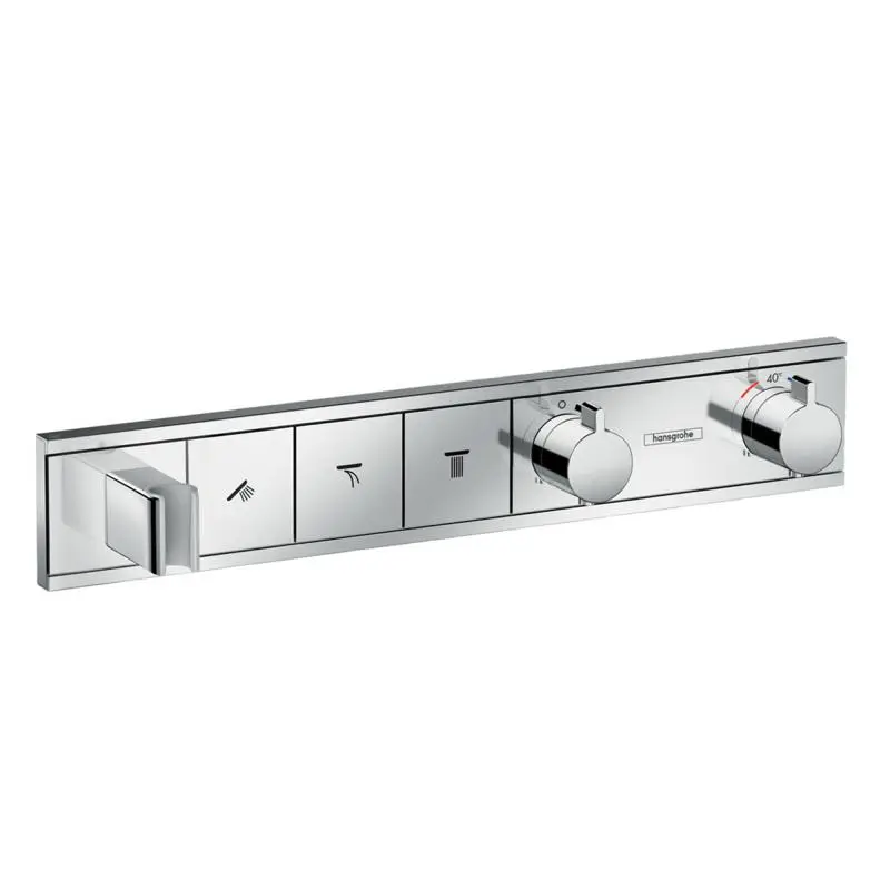 Hansgrohe RainSelect - termostata dušas maisītājs - zemapmetuma 3 patērētājiem, hromēts 15356000