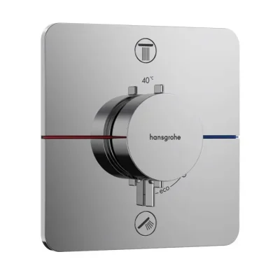Hansgrohe ShowerSelect Comfort - zemapmetuma termostata maisītājs 2 patērētājiem, hroms 15583000