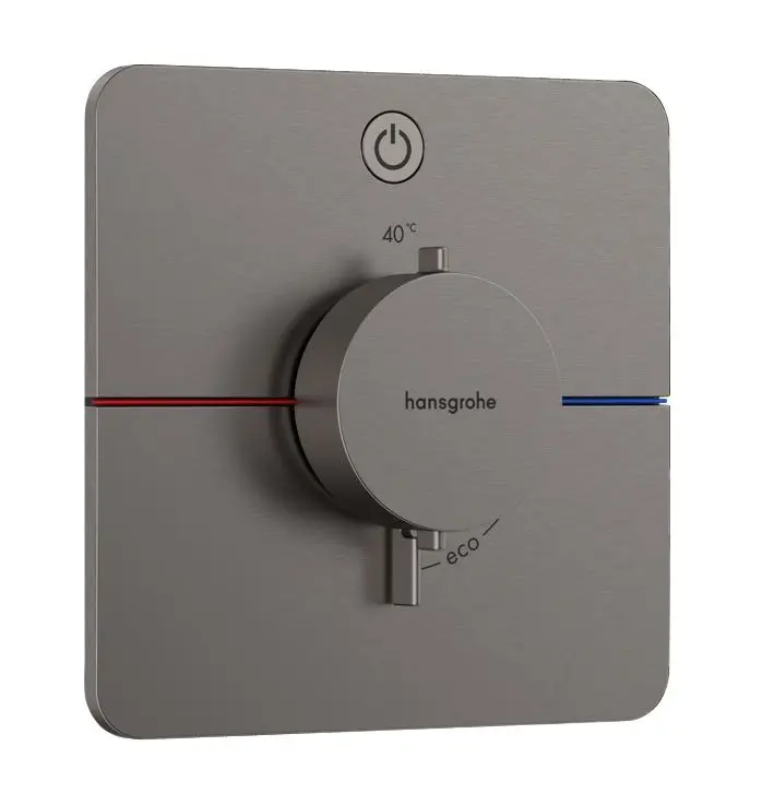 Hansgrohe ShowerSelect Comfort - zemapmetuma termostata maisītājs, hroms melns birstēts 15581340