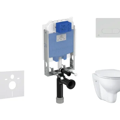 Ideal Standard ProSys - komplekts - priekšsienas elements, tualete un WC sēdeklis Bau Ceramic, vadības plate Oleas M1, Rimless, SoftClose, balts ProSys80M SP136