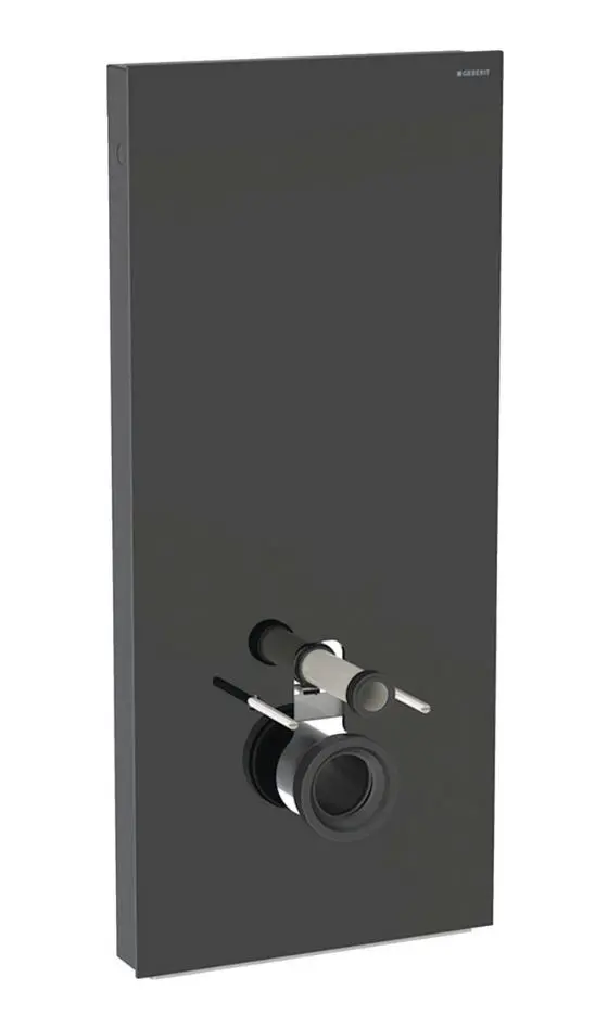 Geberit Monolith Plus - sanitārais modulis pie sienas stiprināmam WC, 114 cm, pieslēgums apakšā, stikls/melns 131.231.SJ.7