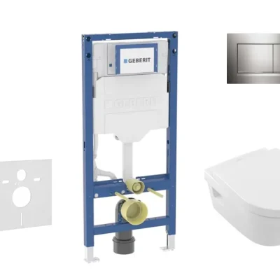 Geberit Duofix - komplekts ar priekšsienas elementu, Architectura WC ar Softclose sēdekli un Sigma20 vadības plati, hroms SANI11CK1105