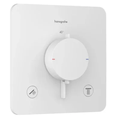 Hansgrohe Ecostat Comfort Q - zemapmetuma termostata maisītājs, 2 patērētājiem, balts matēts 33713700
