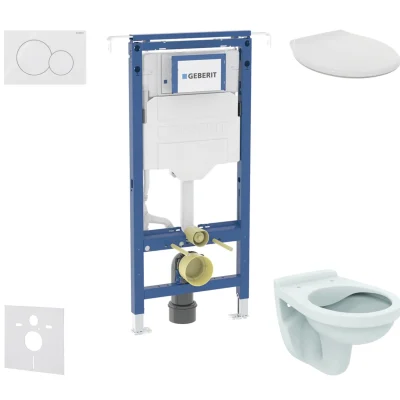 Geberit Duofix - komplekts ar priekšsienas elementu, Alpha-WC ar sēdekli un Sigma01 vadības plati, alpu balts SANI11CD3113