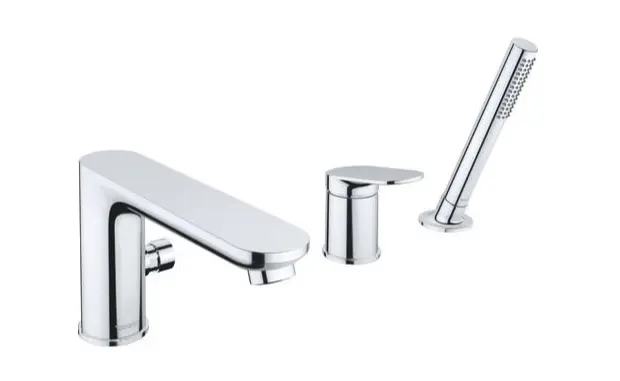 Duravit Wave - vannas malas maisītājs, 3 caurumu montāža, hroms WA5260000010