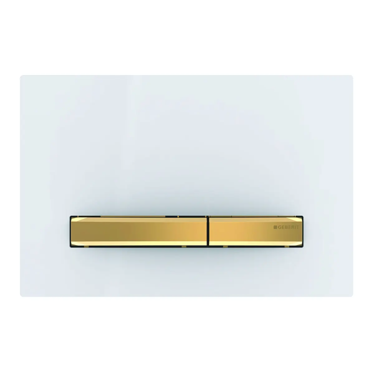 Geberit Sigma50 - vadības plate, 2 režīmu skalošana, balta/misiņš 115.672.11.2