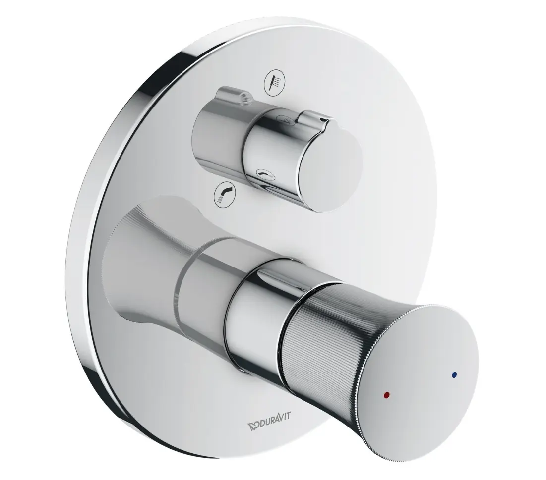 Duravit White Tulip - zemapmetuma maisītājs, 2 patērētājiem, hroms WT5210018010