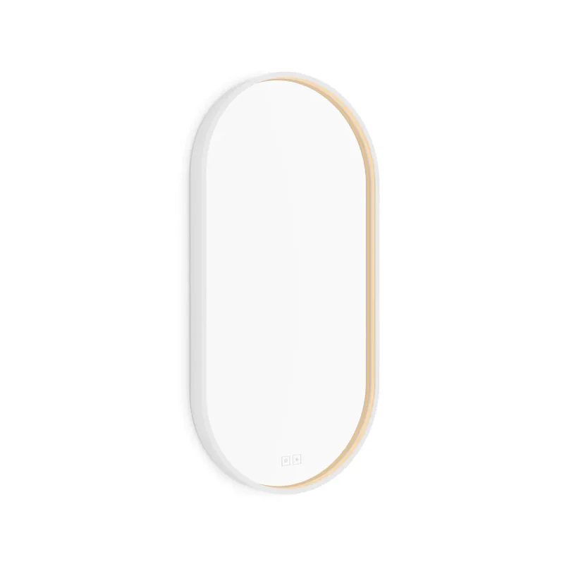 Nimco - spogulis ar LED apgaismojumu, 40x80 cm, divi skārienjutīgi sensori, matēti balts ZPB 32002LVX-05