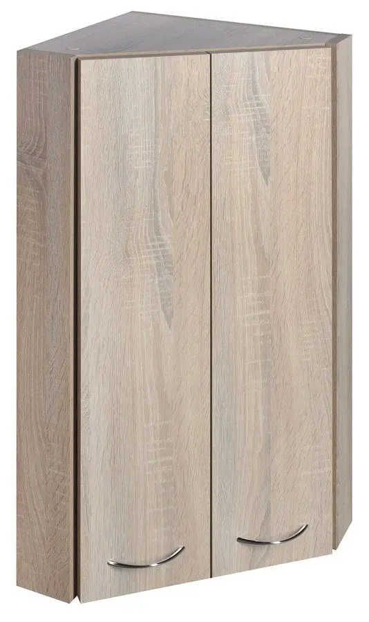 Aqualine Keramia Fresh - stūra skapis 35x76x35 cm, platīna ozols 50333