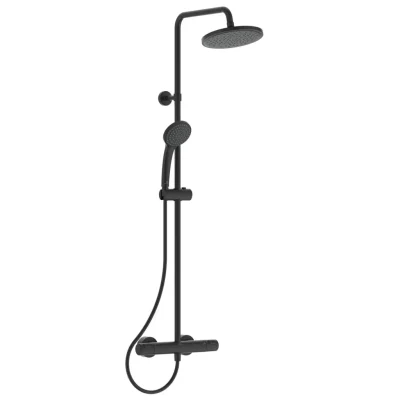 Ideal Standard CeraTherm - dušas komplekts T25 ar termostatu, 20 cm, 1 strūkla, melns A7545XG