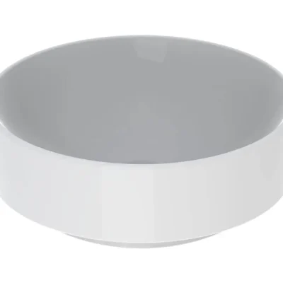 Geberit VariForm - uzliekamā izlietne, diametrs 40 cm, bez pārplūdes, bez jaucējkrāna cauruma, balta 500.768.01.2